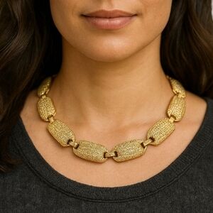 Vintage 1950s-1960s Napier Gold-Plated Necklace - Rare Statement Piece